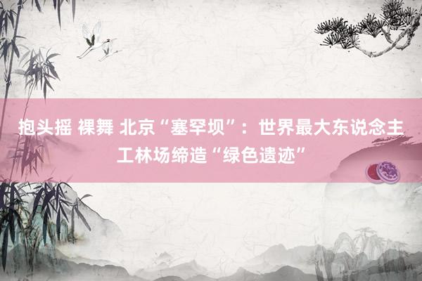 抱头摇 裸舞 北京“塞罕坝”：世界最大东说念主工林场缔造“绿色遗迹”
