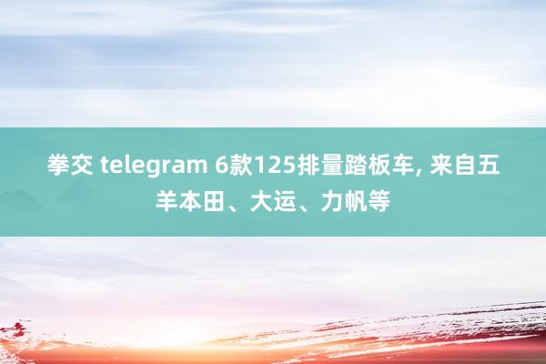 拳交 telegram 6款125排量踏板车， 来自五羊本田、大运、力帆等
