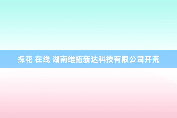 探花 在线 湖南维拓新达科技有限公司开荒