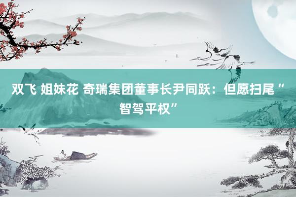 双飞 姐妹花 奇瑞集团董事长尹同跃：但愿扫尾“智驾平权”