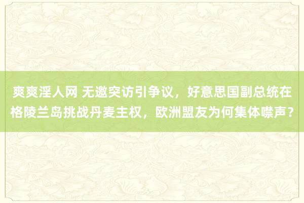 爽爽淫人网 无邀突访引争议，好意思国副总统在格陵兰岛挑战丹麦主权，欧洲盟友为何集体噤声？