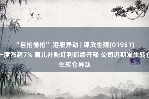 “自拍偷拍” 港股异动 | 锦欣生殖(01951)午后一度涨超7% 育儿补贴红利抓续开释 公司近期发生转仓异动