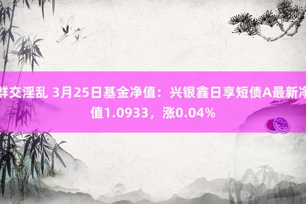 群交淫乱 3月25日基金净值：兴银鑫日享短债A最新净值1.0933，涨0.04%