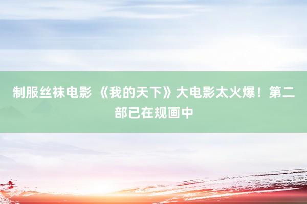 制服丝袜电影 《我的天下》大电影太火爆！第二部已在规画中