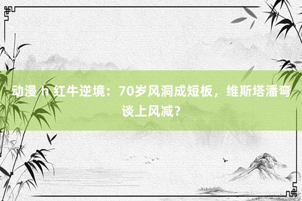 动漫 h 红牛逆境：70岁风洞成短板，维斯塔潘弯谈上风减？