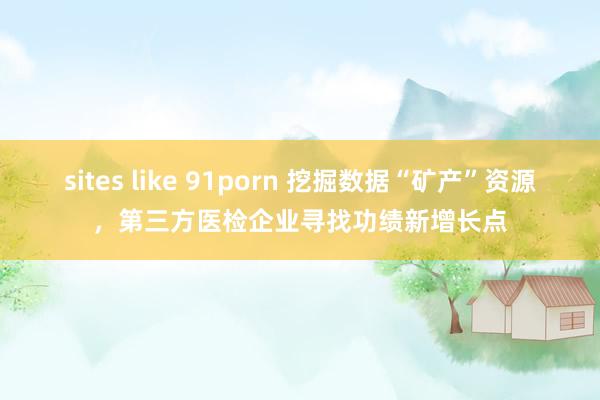 sites like 91porn 挖掘数据“矿产”资源，第三方医检企业寻找功绩新增长点