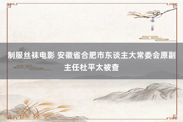 制服丝袜电影 安徽省合肥市东谈主大常委会原副主任杜平太被查
