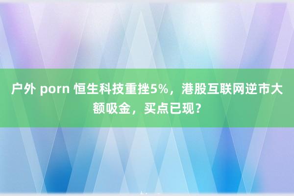 户外 porn 恒生科技重挫5%，港股互联网逆市大额吸金，买点已现？